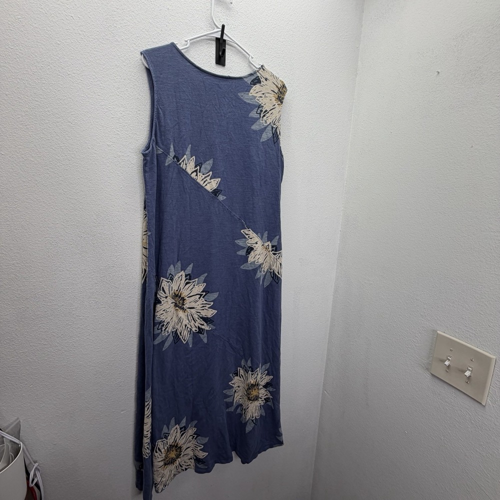 Coldwater Creek Floral Sunflower Maxi Dress Womens XL Artsy Lagenlook Sundress - Picture 6 of 9